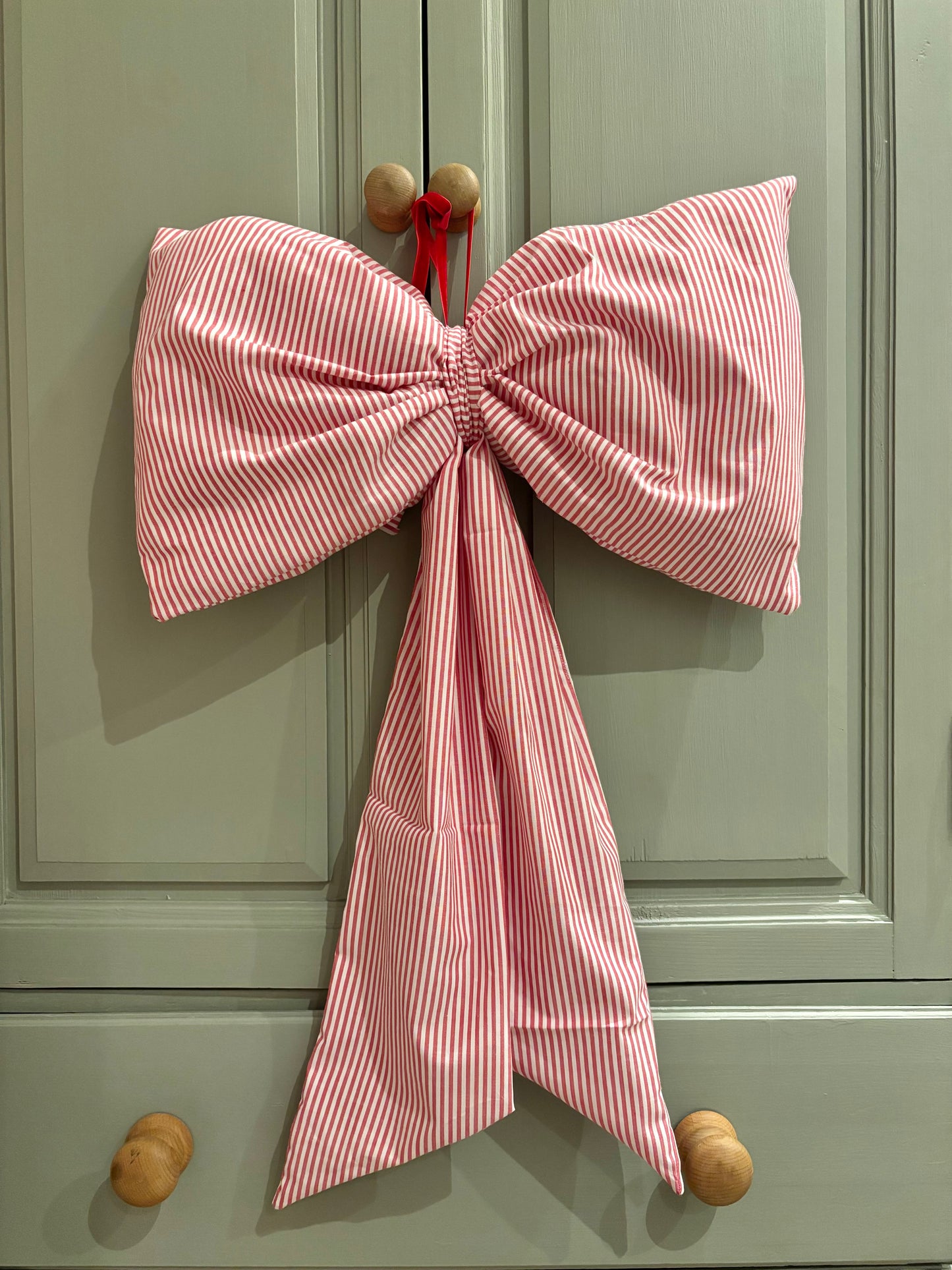 Red Striped Bow