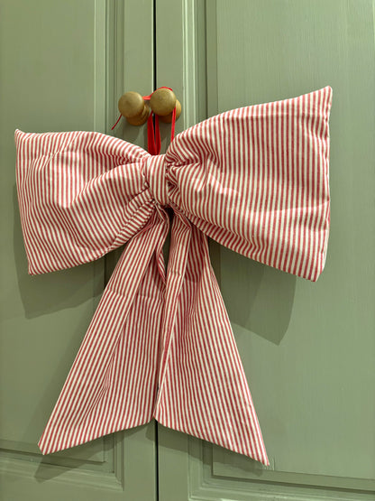 Red Striped Bow