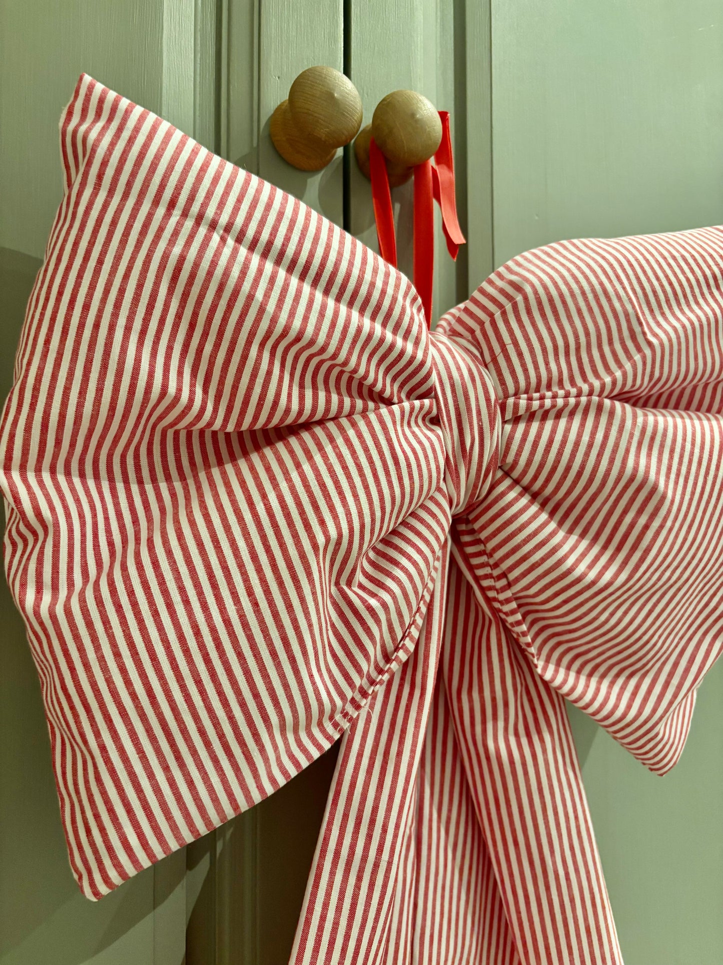 Red Striped Bow