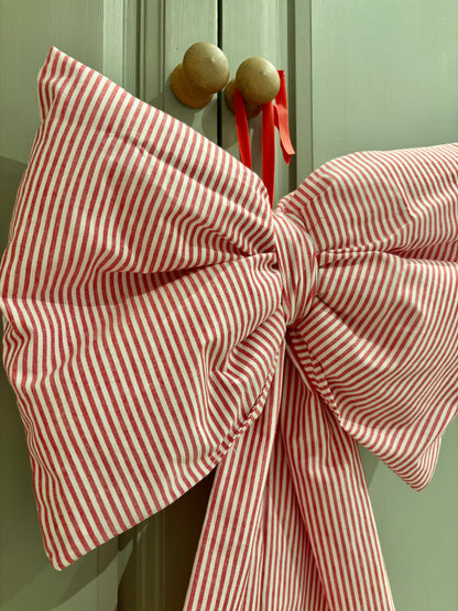 Red Striped Bow
