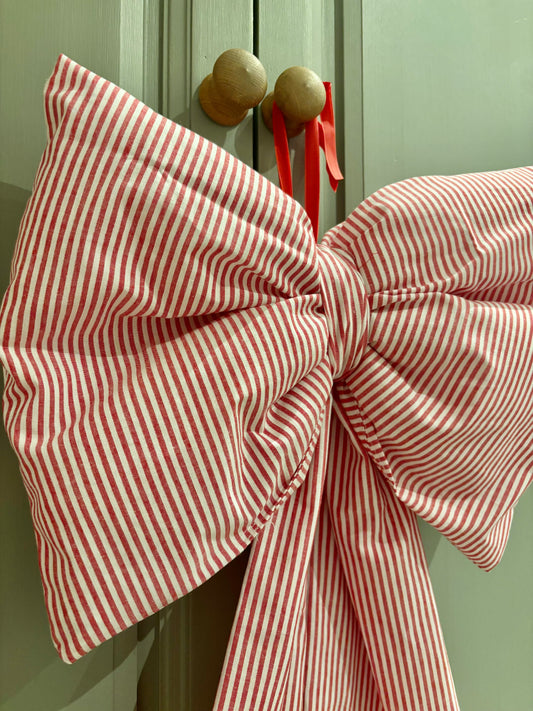 Red Striped Bow