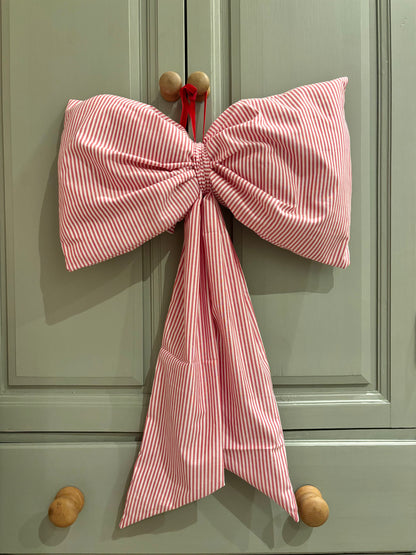 Red Striped Bow